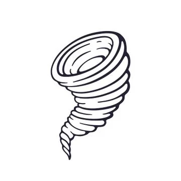 Doodle of tornado swirl Stock Illustration