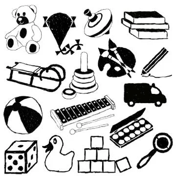 Doodle toys Stock Illustration