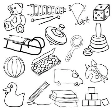 Doodle toys Stock Illustration