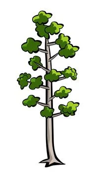 Doodle tree illustration Stock Illustration