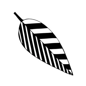 Doodle tree leaf. Vector linear botanical illustration. Zentangle coloring bo Stock Illustration