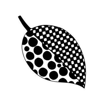 Doodle tree leaf. Vector linear botanical illustration. Zentangle coloring bo Stock Illustration