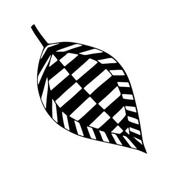 Doodle tree leaf. Vector linear botanical illustration. Zentangle coloring bo Stock Illustration