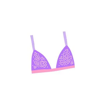 Doodle triangle bra. Stock Illustration