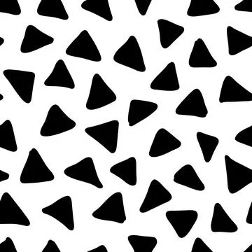 Doodle triangle hand drawn seamless pattern. Scribble sketch texture backgrou Illustrazione stock