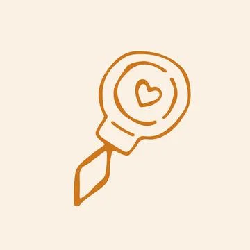 Doodle vector art of a plastic ergonomic needle threader tool featuring a tiny Stock Illustration
