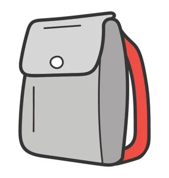 Doodle vector design of backpack icon. Illustrazione stock
