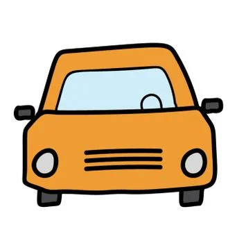 Doodle vector design of taxi icon. Illustrazione stock