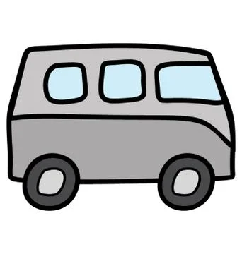 Doodle vector design of van icon. Stock Illustration