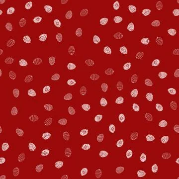 Doodle vector easter eggs chaotic seamless pattern Illustrazione stock