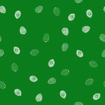 Doodle vector easter eggs chaotic seamless pattern Illustrazione stock