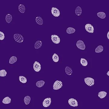 Doodle vector easter eggs chaotic seamless pattern Illustrazione stock