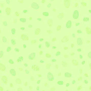 Doodle vector easter eggs chaotic seamless pattern Stock Illustration