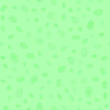 Doodle vector easter eggs chaotic seamless pattern Illustrazione stock