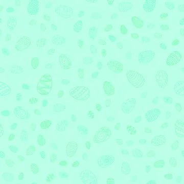 Doodle vector easter eggs chaotic seamless pattern Illustrazione stock