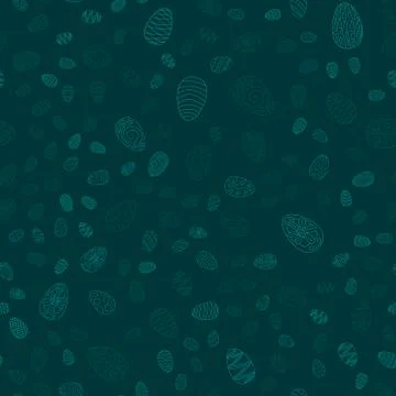 Doodle vector easter eggs chaotic seamless pattern 스톡 일러스트
