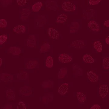 Doodle vector easter eggs chaotic seamless pattern Illustrazione stock