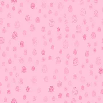 Doodle vector easter eggs chaotic seamless pattern 스톡 일러스트