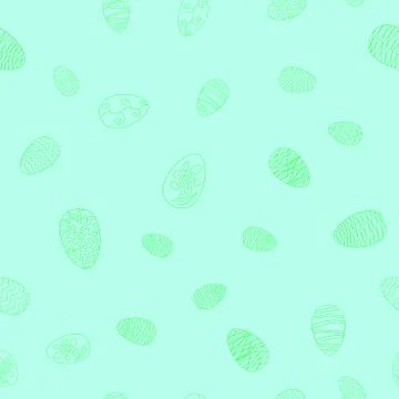 Doodle vector easter eggs chaotic seamless pattern 스톡 일러스트
