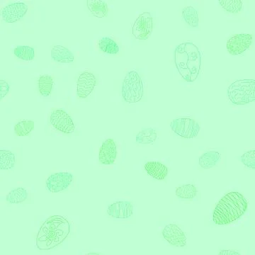 Doodle vector easter eggs chaotic seamless pattern Stock Illustration