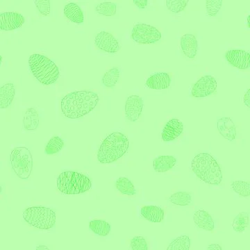 Doodle vector easter eggs chaotic seamless pattern Stock Illustration
