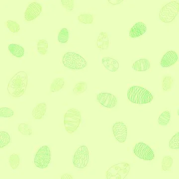 Doodle vector easter eggs chaotic seamless pattern 스톡 일러스트