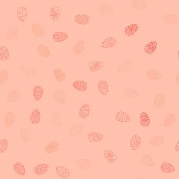 Doodle vector easter eggs chaotic seamless pattern Stock Illustration