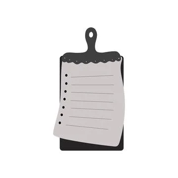 Doodle vector folder tablet with a clip for paper Stock Illustration