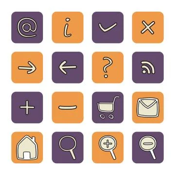 Doodle vector icon set Stock Illustration