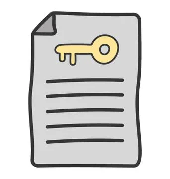 Doodle vector, keyword creation icon Stock Illustration