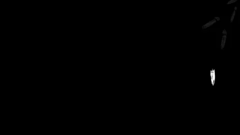 Doodle walking steps drawn in white strokes on black background. Concept of Stock Footage 329389968