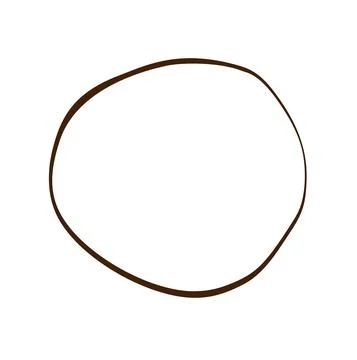 Doodle Wave Hand Drawn Scribble Circle art line frame. Vector scandinavian Illustrazione stock