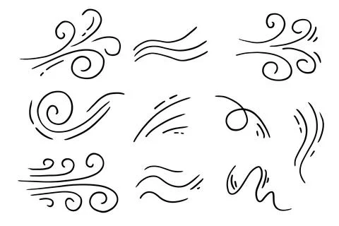 Doodle wind illustration vector hand drawn style isolated on white background. Stock Illustration
