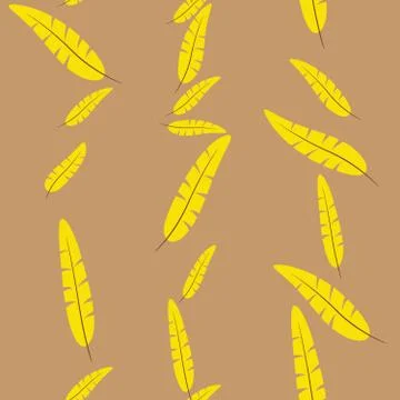 Doodle zentangle leaves autumn pattern. Endless hipster illustration. Native  Stock Illustration