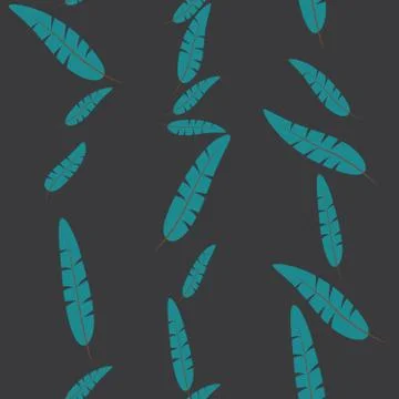 Doodle zentangle leaves autumn pattern. Endless hipster illustration. Native  Stock Illustration