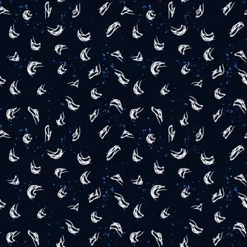 Doodles abstract grunge pattern blue white Stock-Illustration