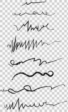 Doodles with charcoal pencil texture. Vector illustration Stock Illustration