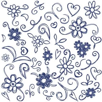 Doodles design elements Stock-Illustration