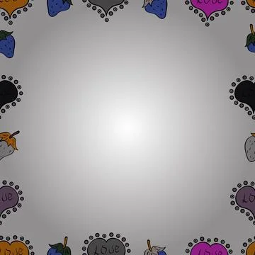 Doodles elements hand drawn frames. Illustration in gray, black and white colors Illustrazione stock