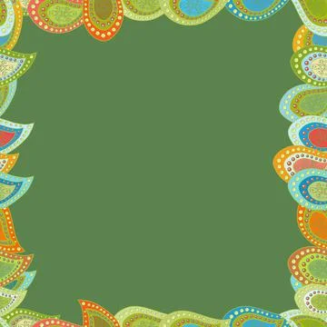 Doodles elements hand drawn frames. Vector. Seamless pattern. Picture in yellow, Stock Illustration