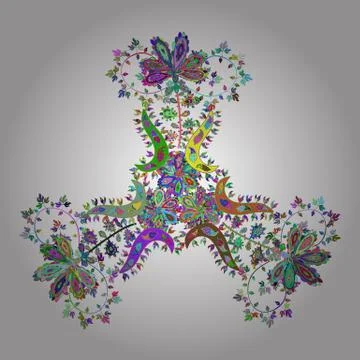 Doodles pattern. It can be used on sketch, wrapping boxes, mug prints, baby appa Stock Illustration