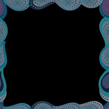 Doodles pattern style. Border design is pattern in doodles art style. Seamless p Stock Illustration