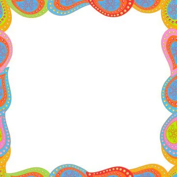 Doodles pattern style. Seamless pattern. Decorative vintage frames and borders. Stock Illustration