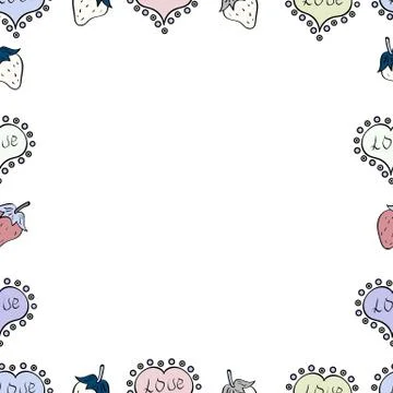 Doodles pattern style. Vector. Decorative vintage frames and borders. Seamless p Stock Illustration