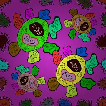 Doodles pattern. Vector. Seamless Abstract interesting background. Modern fabric Illustrazione stock