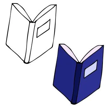 Doodles school education open book Stock Illustration