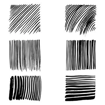 Doodles set of strokes. Stock Illustration