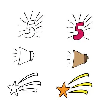 Doodles small school elements Illustrazione stock