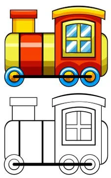 Doodles train Stock Illustration