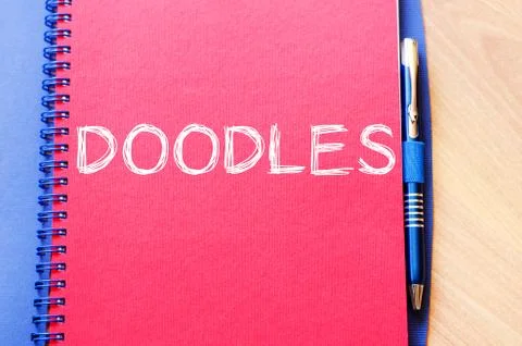 Doodles write on notebook Foto stock
